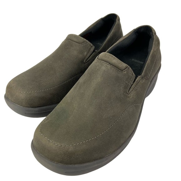 Red Wing Size 7.5 Women's Worx Steel Toe Grey Leather Slip Resistant Clogs - Picture 1 of 8